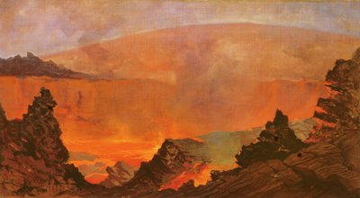 ハワイの火山、1888 作： Jules Tavernier