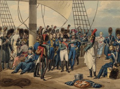 エルバ島から帰還するナポレオン、1815年 作： Jules Vernet