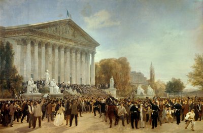 立法機関の最終会議後の宮殿、9月4日の帝国崩壊の宣言 作： Jules and Guiaud Jacques  Didier