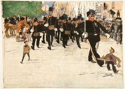 ゲントの自警団のパレード 作： Jules de Bruycker