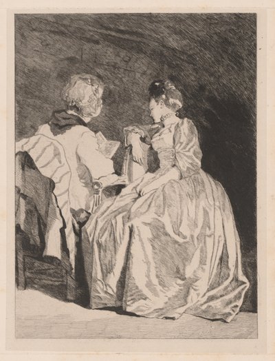 La Lecture (朗読) 作： Jules de Goncourt, after Jean Honoré Fragonard