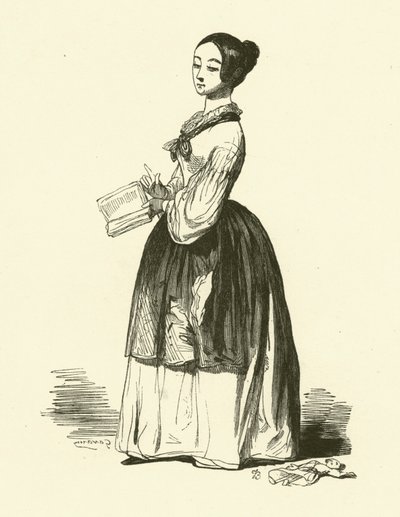 The Governess (the engraving) 作： Jules pseudonym for Gagne Jacques (after) Gagniet