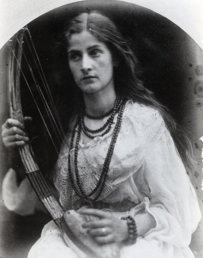 ハーク！ O Hear !、アルフレッド作「プリンセス」のイラスト、テニーソン卿、1875年（アルブメンプリント） 作： Julia Margaret Cameron