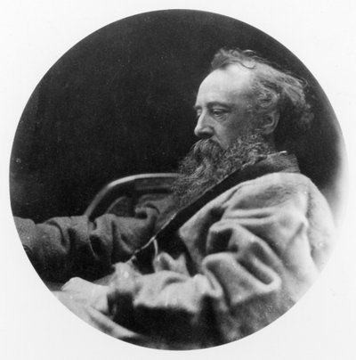 ジョージ・フレデリック・ワッツの肖像（bw写真） 作： Julia Margaret Cameron