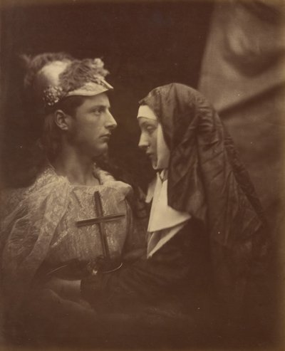 ガラハド卿と淡い尼僧』1874年。 作： Julia Margaret Cameron