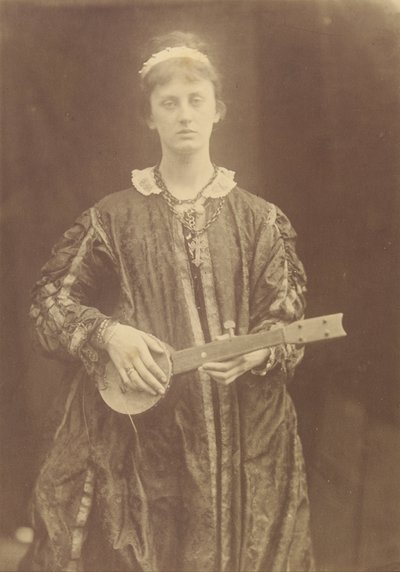 神の絶望の深さからの涙が心に浮かび、目に集まる 作： Julia Margaret Cameron