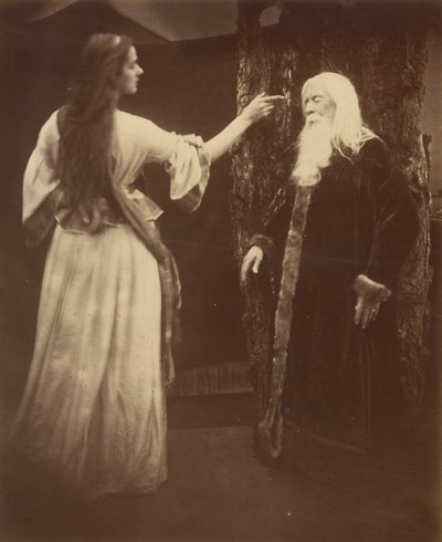 ヴィヴィアンとマーリン、1874年 作： Julia Margaret Cameron