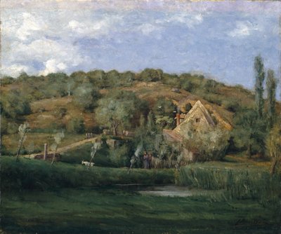 フランスのホームステッド、1878 作： Julian Alden Weir