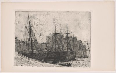 ルーシェン城--マン島 作： Julian Alden Weir