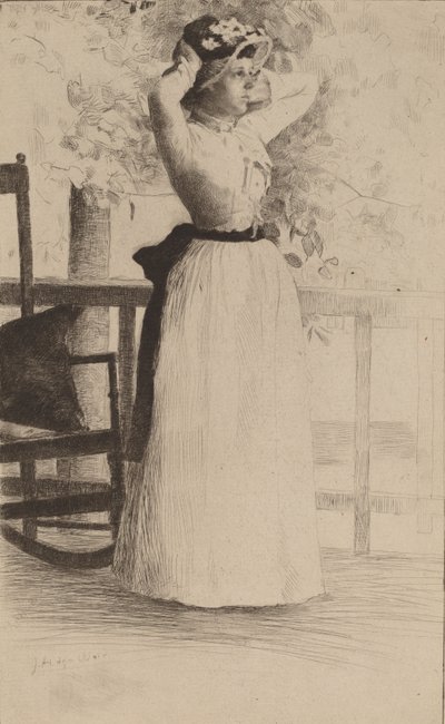 ミス・ホーの肖像、1889年。 作： Julian Alden Weir