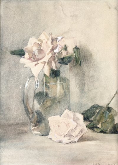 バラの研究（紙にトイレ） 作： Julian Alden Weir