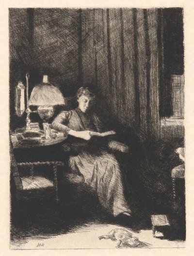 イブニングランプ 作： Julian Alden Weir