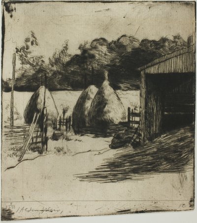 干し草の山 作： Julian Alden Weir