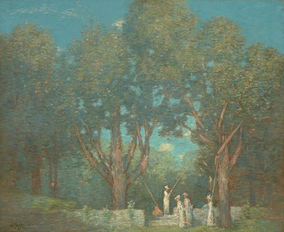 釣り隊の帰還 1906年 （油彩・キャンバス） 作： Julian Alden Weir