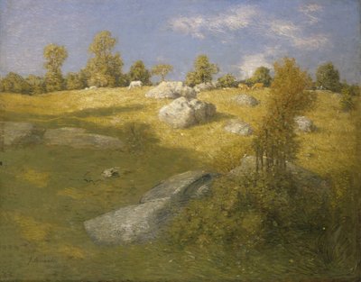 高地の牧草地、カリフォルニア州。 1905年。 作： Julian Alden Weir