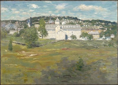 ウィリマンティックスレッドファクトリー、1893 作： Julian Alden Weir