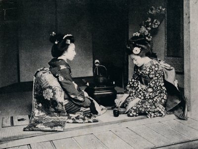 愛らしいlJapanese手によって提供される儀式茶、c1900、1921。 作： Julian Leonard Street