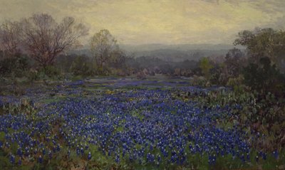 無題-ブルーボネットのフィールド（キャンバスに油彩） 作： Julian Onderdonk