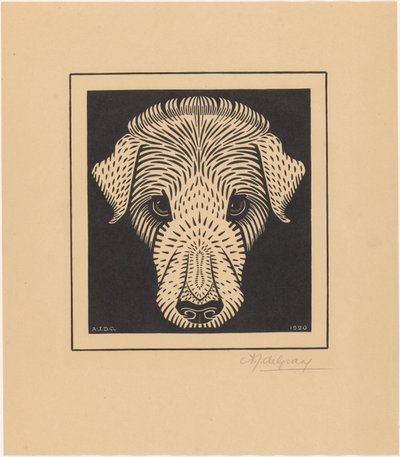 犬の頭 作： Julie de Graag (signed by artist)