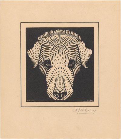 犬の頭 作： Julie de Graag (signed by artist)