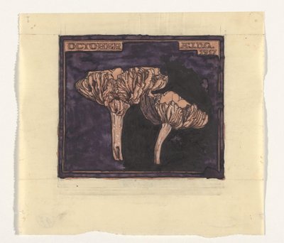 きのこ 10月（オブジェクトのタイトル） 作： Julie de Graag (signed by artist)