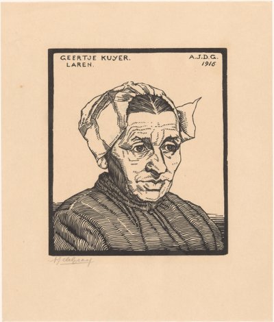 Geertje Kuijerの肖像 作： Julie de Graag (signed by artist)