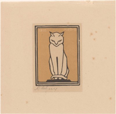 座る猫 作： Julie de Graag (signed by artist)