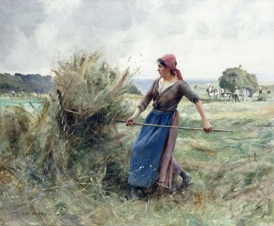農民と干し草、 作： Julien Dupre