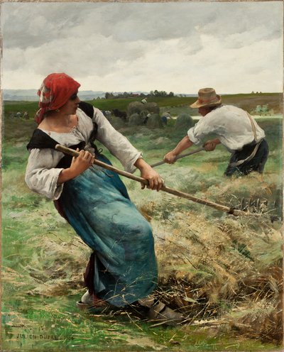 干し草メーカー、1888 作： Julien Dupre