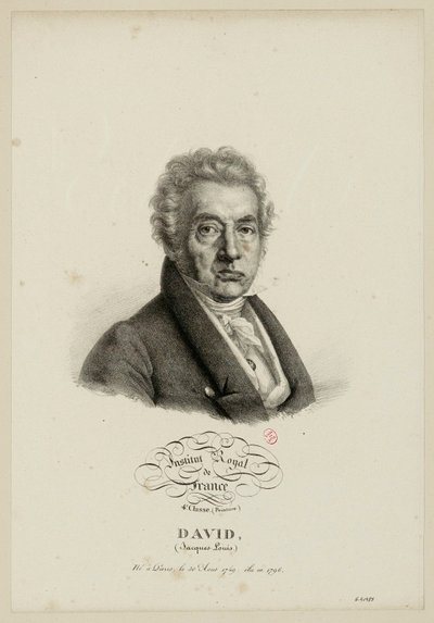 フランス王立学士院、第4部門。（絵画。）ダヴィッド、（ジャック＝ルイ。）1749年8月30日パリ生まれ、1796年選出。 作： ジュリアン・レオポルド・ボイリー