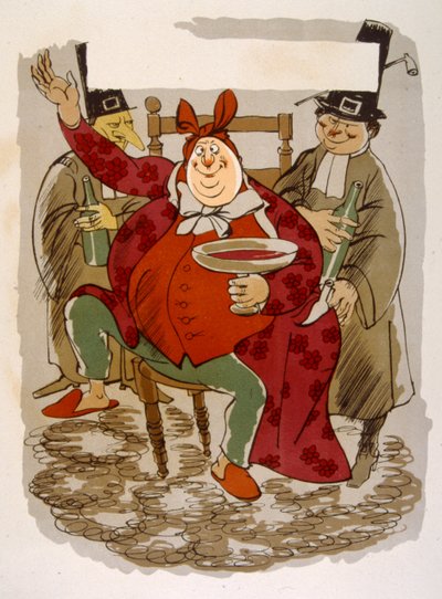 ユーモラスなワインのイラスト 1946.Illustration by Julien Pavil 作： Julien Pavil