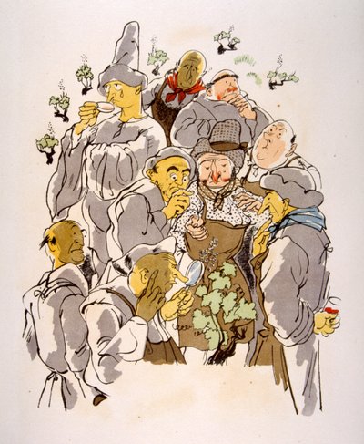 ユーモラスなワインのイラスト 1946.Illustration by Julien Pavil 作： Julien Pavil