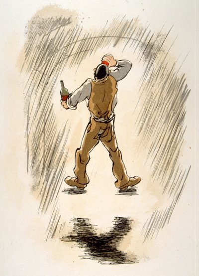 ユーモラスなワイン イラスト 1946.Illustration by Julien Pavil 作： Julien Pavil