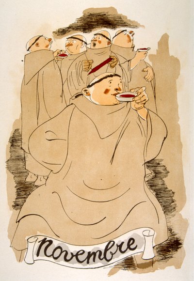 ユーモラスなワインのイラスト 1946.Illustration by Julien Pavil 作： Julien Pavil