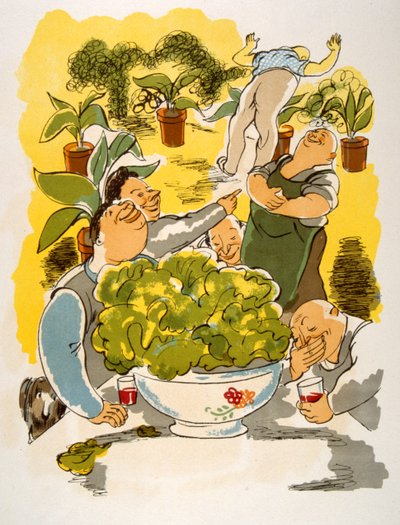 ユーモラスなワインのイラスト 1946.Illustration by Julien Pavil 作： Julien Pavil