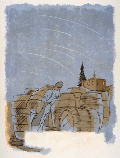 ユーモラスなワインのイラスト 1946.Illustration by Julien Pavil 作： Julien Pavil