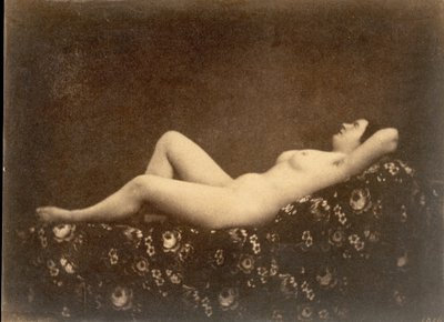 [女性のヌード、リクライニング、横顔]、ca. 1853年。 作： Julien Vallou de Villeneuve