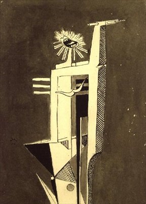 叫ぶ図、預言者、1941 作： Julio Gonzalez