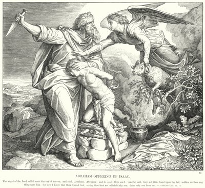 イサクを捧げるアブラハム（彫刻 作： Julius (after) Schnorr von Carolsfeld