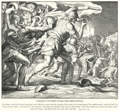 ギデオンのミディアン人に対する勝利(彫刻) 作： Julius (after) Schnorr von Carolsfeld