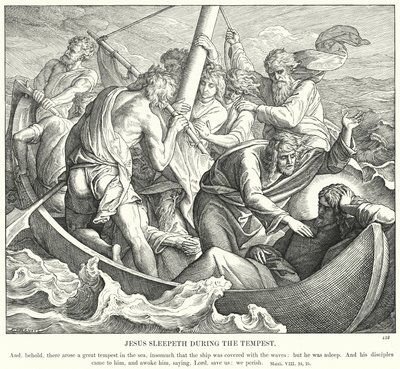 Jesus Sleepeth during the Tempest (Engraving) 作： Julius (after) Schnorr von Carolsfeld