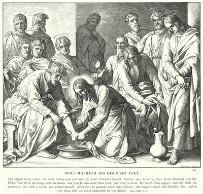 弟子たちの足を洗うイエス（彫刻 作： Julius (after) Schnorr von Carolsfeld