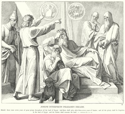 ヨセフがファラオの夢を解釈したこと (彫刻) 作： Julius (after) Schnorr von Carolsfeld