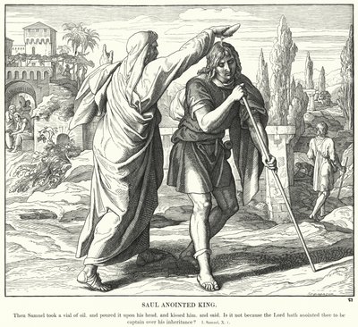 王に油を注がれたサウル(彫刻) 作： Julius (after) Schnorr von Carolsfeld