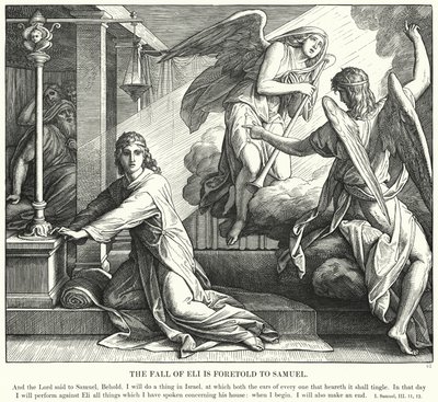 サムエルに予言されたエリの失脚（エングレービング 作： Julius (after) Schnorr von Carolsfeld
