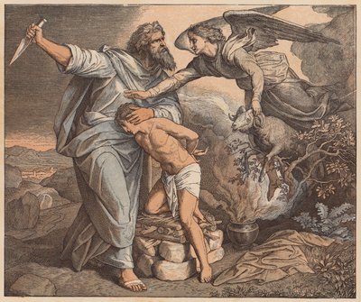 イサクのいけにえ、創世記、22章 作： Julius (after) Schnorr von Carolsfeld