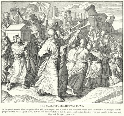 The Walls of Jericho Fall Down (e.g. the engraving) 作： Julius (after) Schnorr von Carolsfeld