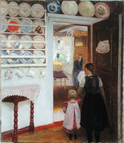 Finkenwerderのフィッシャーマンズハウスのインテリア 作： Julius August Friedrich Theodor von Ehren