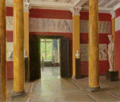 ハンブルク美術館の旧市街にある柱のホール、1928 作： Julius August Friedrich Theodor von Ehren
