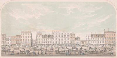 ブロードウェイ、ニューヨーク、キャナルからグランドストリートまで、ウェストサイド、1856年。 作： Julius Bien